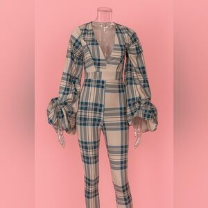 Plaid Women's Jumpsuit